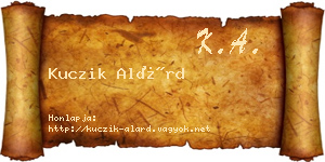Kuczik Alárd névjegykártya